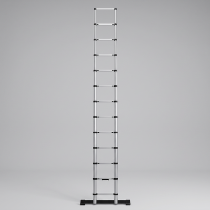 Stainless steel telescopic ladder, fully extended