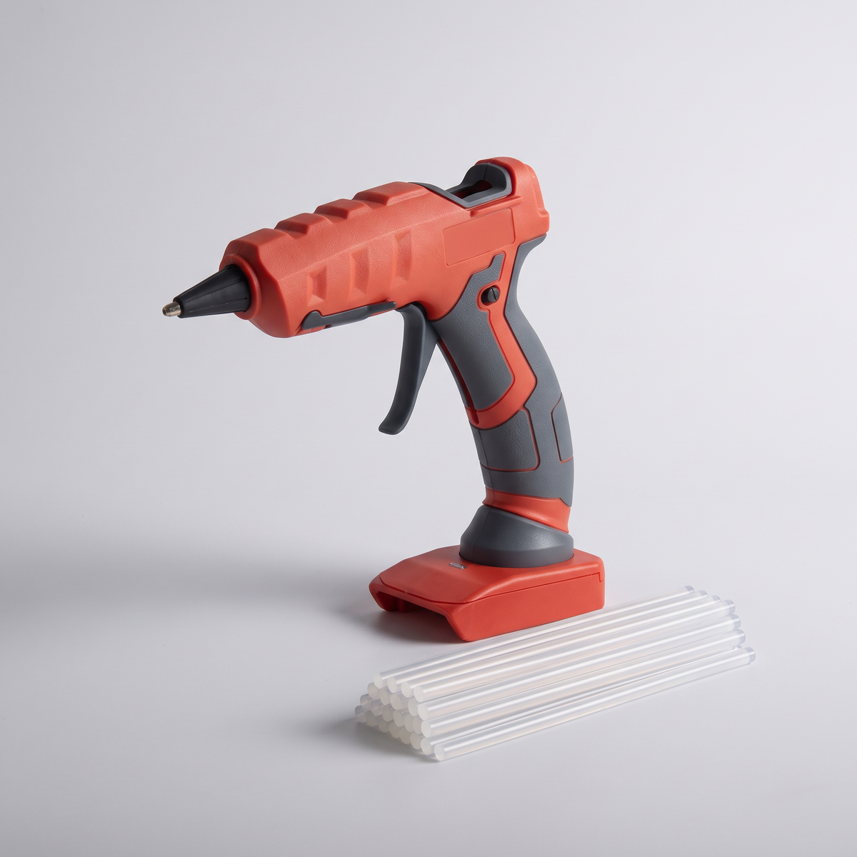 Milwaukee-compatible cordless hot glue gun with 30 glue sticks, tool only