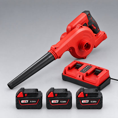 Milwaukee Compatible 2-in-1 Cordless Leaf Blower & Vacuum – 3-battery kit with dual charger