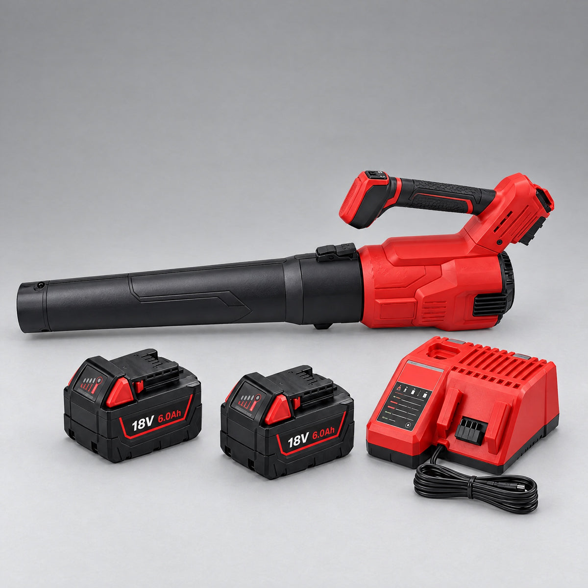 Milwaukee Compatible Heavy-Duty Brushless Leaf Blower – 2-battery kit with charger
