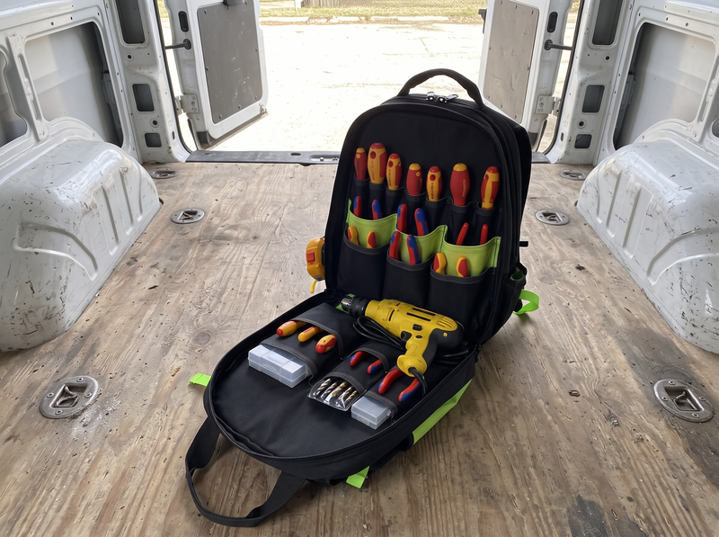 42-pocket tool backpack