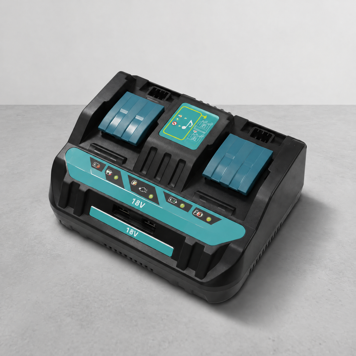 DC18RD-style dual-port rapid charger – Makita-compatible