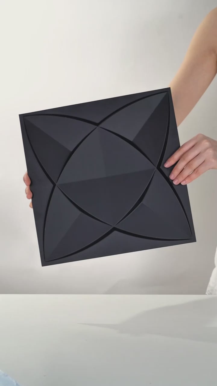 3D Geometric PVC Wall Panels 30-Pack 11.8x11.8in Modern Style Waterproof