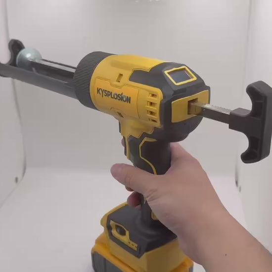 Video: DeWalt-Compatible Caulking Gun Kit, 2 Batteries + Charger