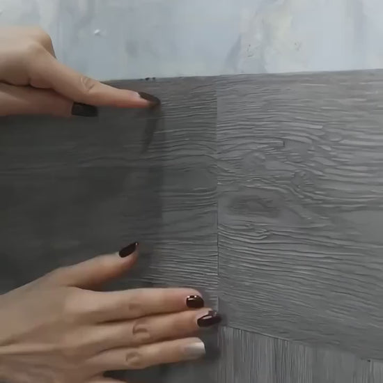 10-Pack Self-Adhesive PVC Floor Stickers 15.75x5.98in Wood Grain Waterproof