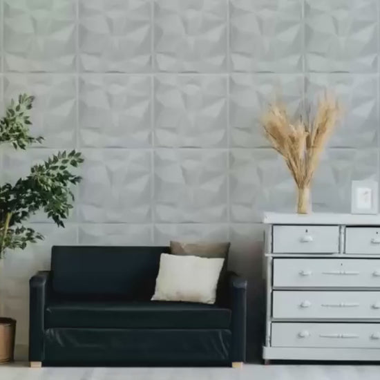 3D Textured PVC Wall Panels 12-20 Pack 11.81x11.81in Modern Style