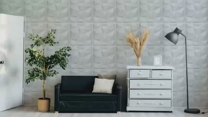 3D Textured PVC Wall Panels 12-20 Pack 11.81x11.81in Modern Style