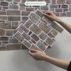 3D Faux Stone Self-Adhesive Wall Panels 10-Pack 9.7sqft Vintage Style